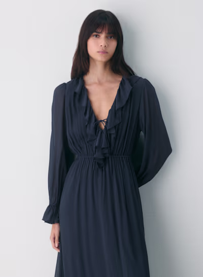 Peachy Poplin Wrap Dress